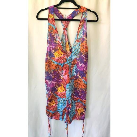 Luli Fama T-Back Romper Multicolor Size Large Bikini Cover Up - Picture 1 of 11